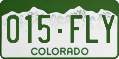 CO license plate 015FLY