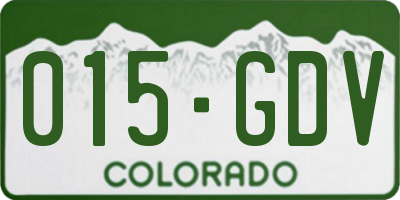 CO license plate 015GDV