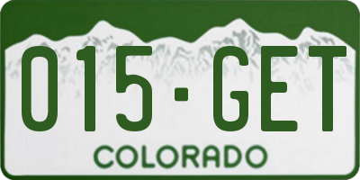 CO license plate 015GET