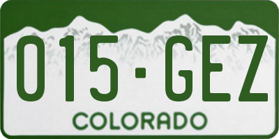 CO license plate 015GEZ
