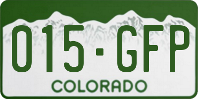 CO license plate 015GFP