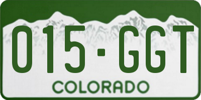 CO license plate 015GGT
