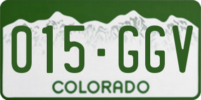 CO license plate 015GGV