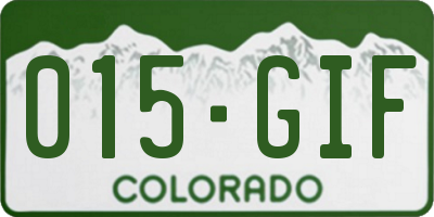 CO license plate 015GIF