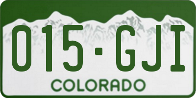 CO license plate 015GJI