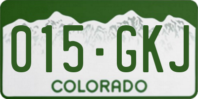 CO license plate 015GKJ