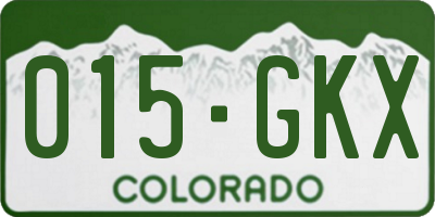 CO license plate 015GKX