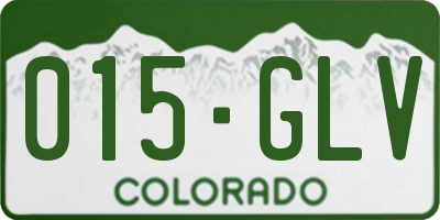 CO license plate 015GLV