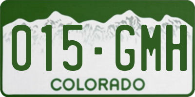 CO license plate 015GMH