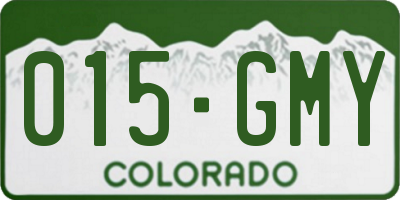 CO license plate 015GMY