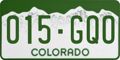 CO license plate 015GQO