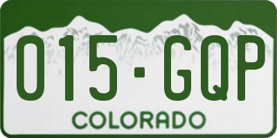 CO license plate 015GQP