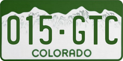CO license plate 015GTC