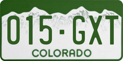 CO license plate 015GXT
