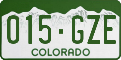 CO license plate 015GZE