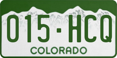 CO license plate 015HCQ