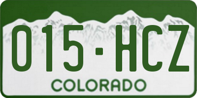 CO license plate 015HCZ