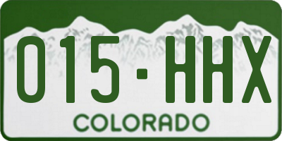 CO license plate 015HHX