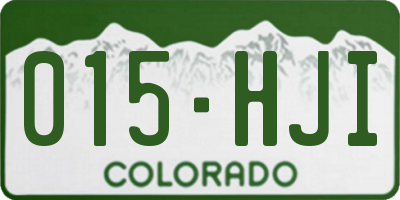 CO license plate 015HJI