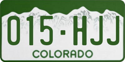 CO license plate 015HJJ