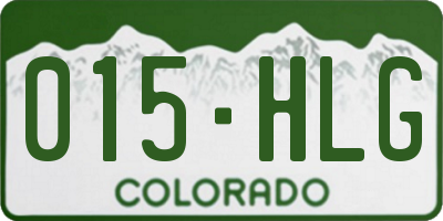 CO license plate 015HLG