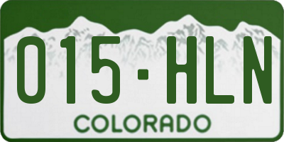 CO license plate 015HLN
