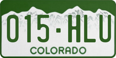 CO license plate 015HLU