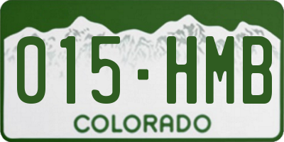 CO license plate 015HMB