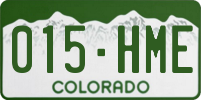 CO license plate 015HME