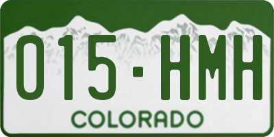CO license plate 015HMH