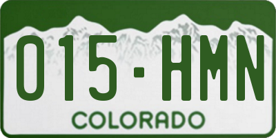 CO license plate 015HMN