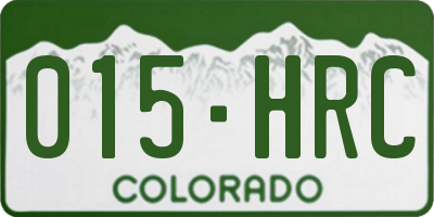 CO license plate 015HRC
