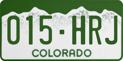 CO license plate 015HRJ