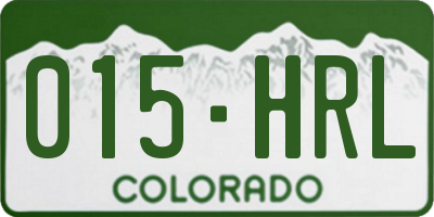 CO license plate 015HRL