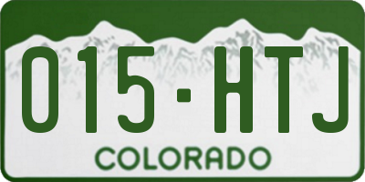 CO license plate 015HTJ