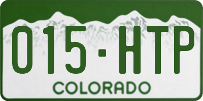 CO license plate 015HTP