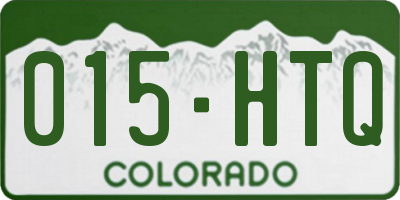 CO license plate 015HTQ