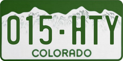 CO license plate 015HTY