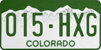 CO license plate 015HXG