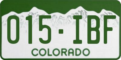 CO license plate 015IBF