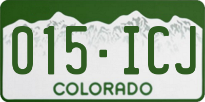 CO license plate 015ICJ