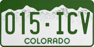 CO license plate 015ICV