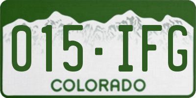 CO license plate 015IFG
