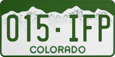 CO license plate 015IFP