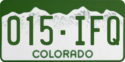 CO license plate 015IFQ