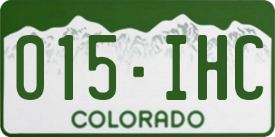CO license plate 015IHC