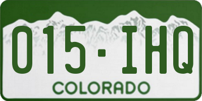 CO license plate 015IHQ