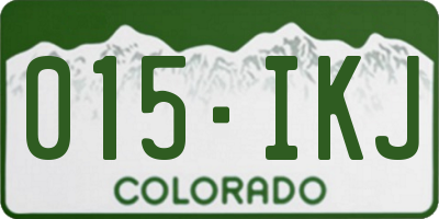 CO license plate 015IKJ