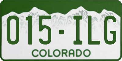 CO license plate 015ILG