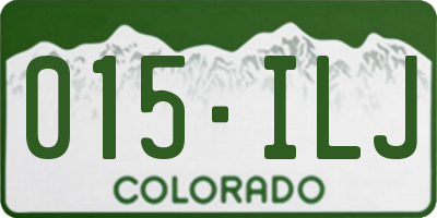 CO license plate 015ILJ